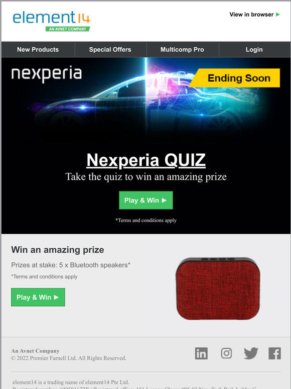 Quiz Time! Play Nexperia quiz and win an amazing prize