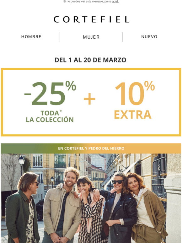 Cortefiel: En marzo -25% +10% EXTRA! en TODO Cortefiel y Pedro del Hierro |  Milled
