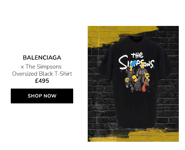 BALENCIAGA x The Simpsons Oversized Black T-Shirt £495