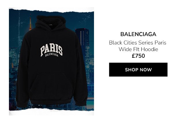 Black Cities Series Paris Wide FIt Hoodie £750. Shop now