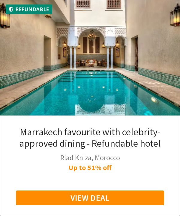Marrakech favourite with celebrity-approved dining - Refundable hotel