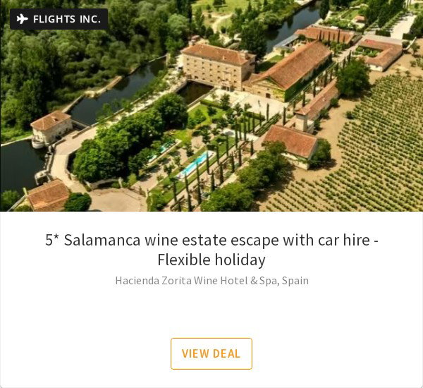 5* Salamanca wine estate escape with car hire - Flexible holiday