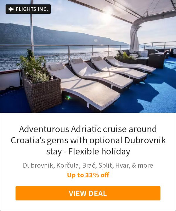 Adventurous Adriatic cruise around Croatia’s gems with optional Dubrovnik stay - Flexible holiday