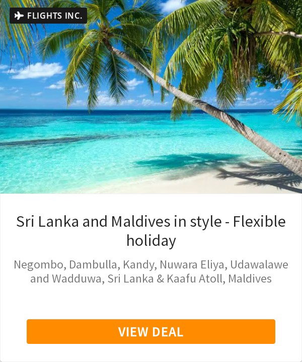 Sri Lanka and Maldives in style - Flexible holiday