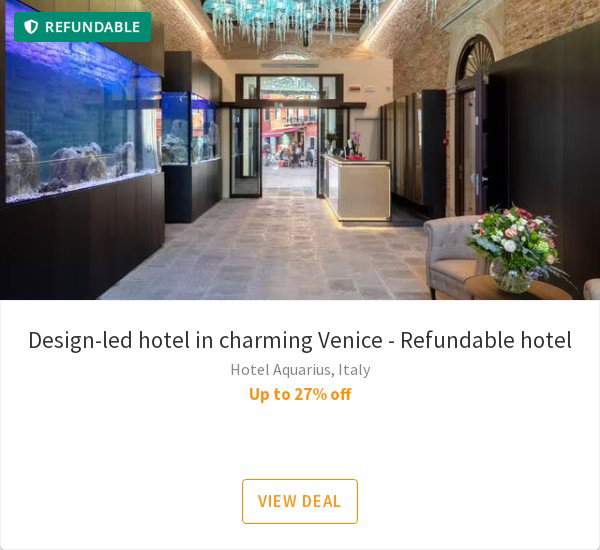 Design-led hotel in charming Venice - Refundable hotel