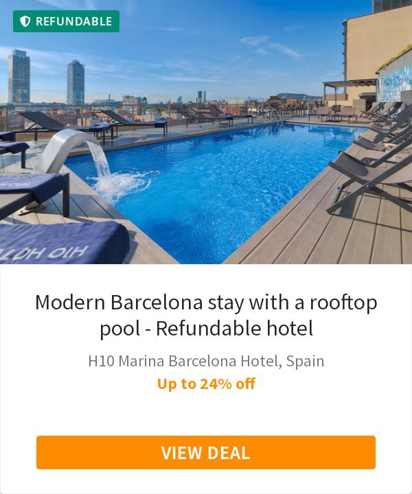 Modern Barcelona stay with a rooftop pool - Refundable hotel