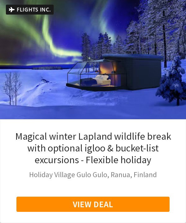 Magical winter Lapland wildlife break with optional igloo &amp; bucket-list excursions - Flexible holiday