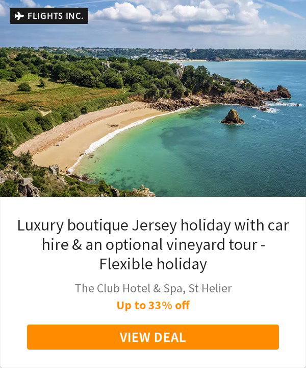 Luxury boutique Jersey holiday with car hire &amp; an optional vineyard tour - Flexible holiday