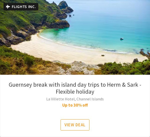 Guernsey break with island day trips to Herm &amp; Sark - Flexible holiday