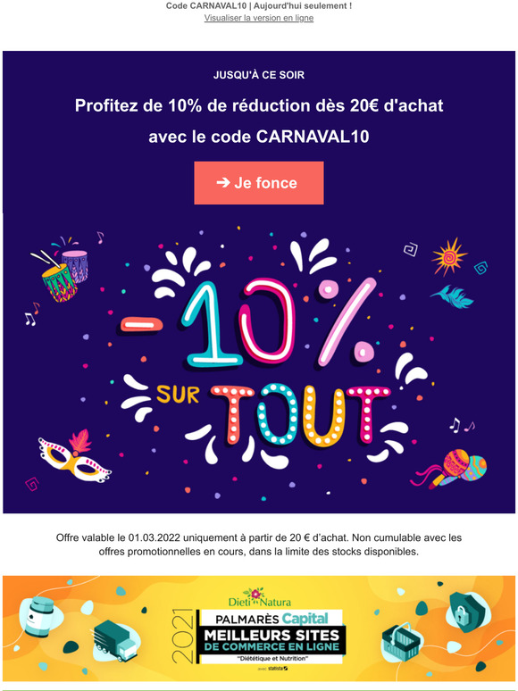 -10% sur TOUT le site