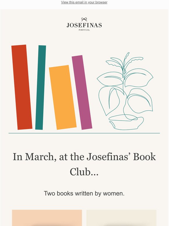 In March, at the Josefinas' Book Club... 