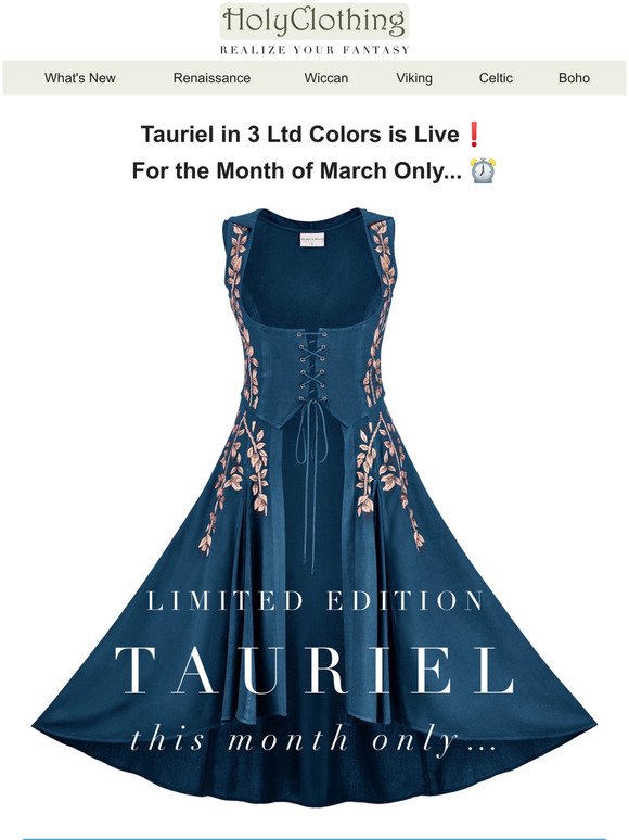 Tauriel  in 3 Ltd Edition Colors is Live  