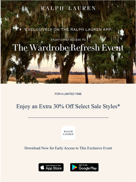 30% off Ralph Lauren Friends & Family Sale, Buyandship MY