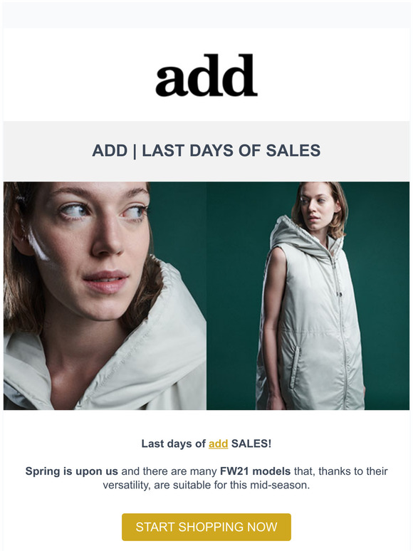Last days of add SALES!