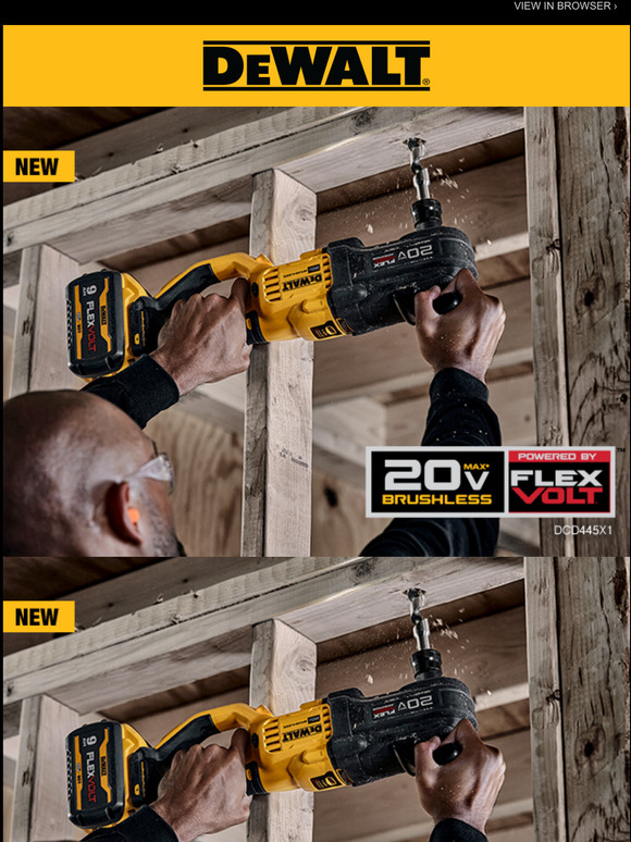 Dewalt: New Compact Stud & Joist Drill with FLEXVOLT ADVANTAGE ...