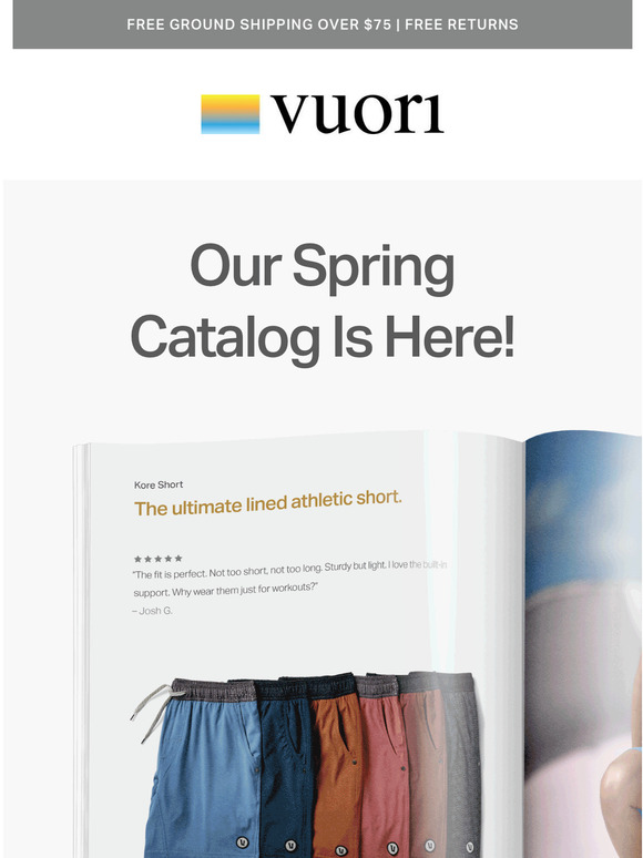 Vuori Our Spring Catalog is here! Milled