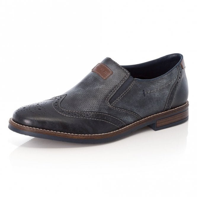 13561-14 Woking Leather Slip On Shoe in Blue