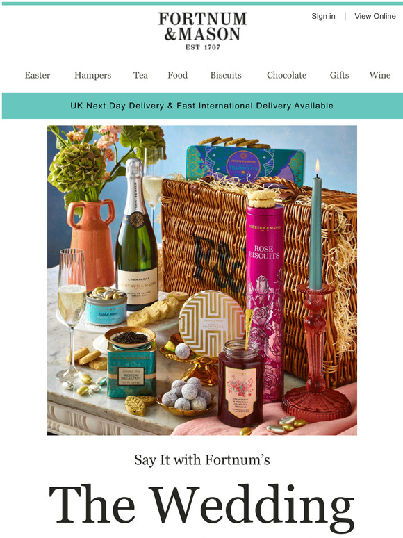 Fortnum & Mason Our Wedding Day Gift Guide Milled