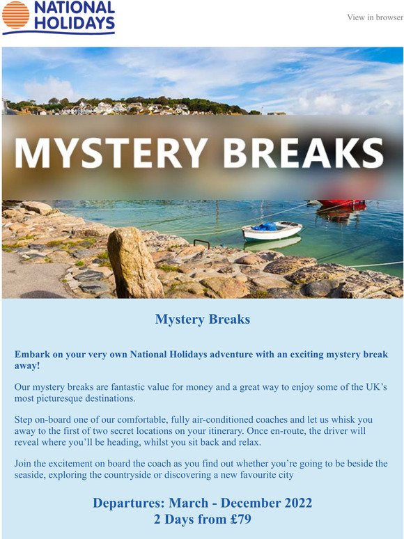 national holidays mystery trips