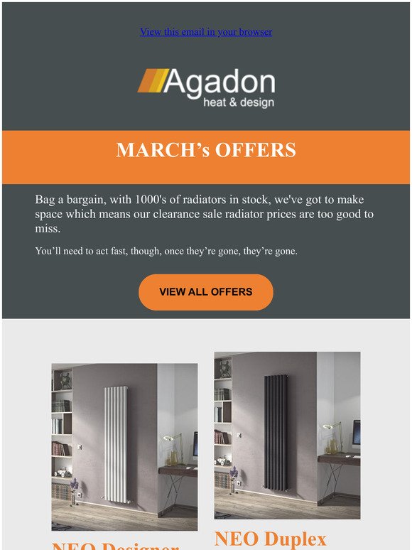View March's Designer Radiator Offers