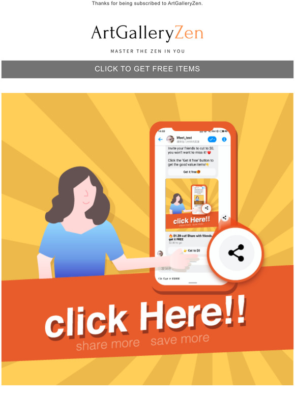 $5-$6 cut! Share with friends, Cut to $0 to get FREE items!