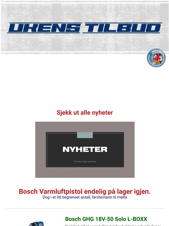 Bosch Varmuftpistol fra Verkty4u