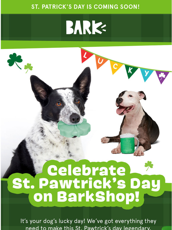  Celebrate St. Pawtricks Day on BarkShop