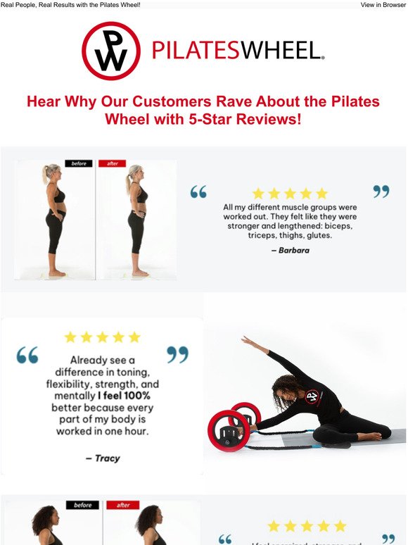 Real People, Real Results with the Pilates Wheel!