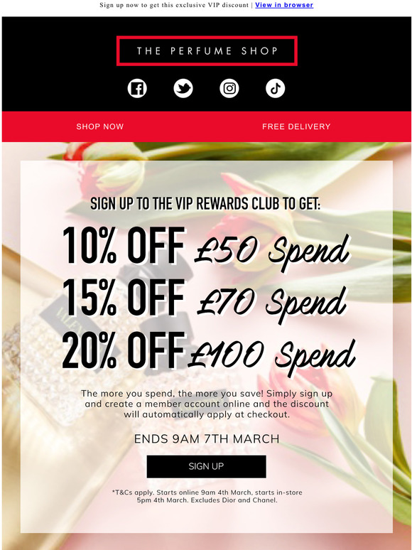 Perfume shop member online discount