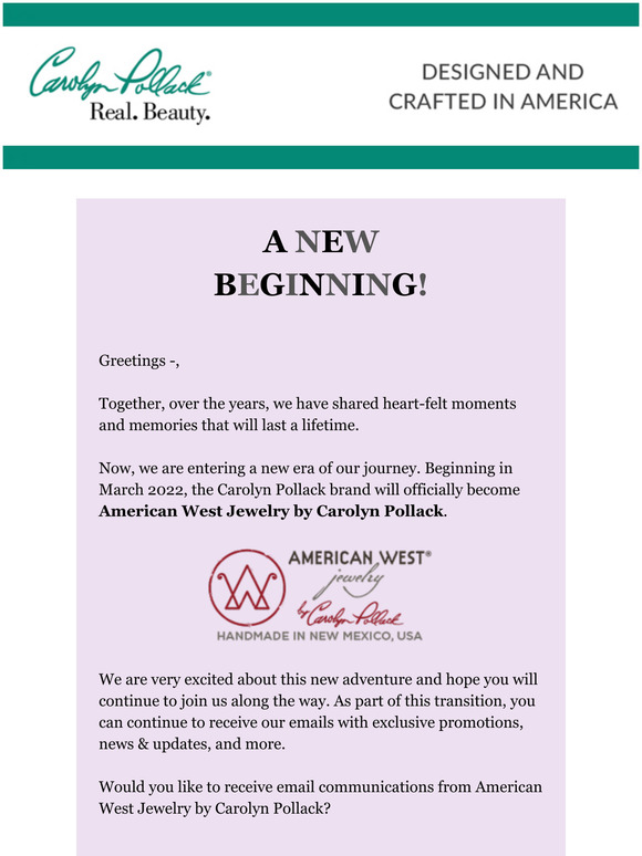 A New Beginning!