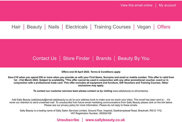 Sally Beauty, UK Professional Hair & Beauty Products
