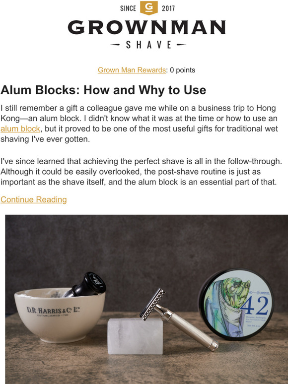 Grown Man Shave Alum Blocks How and Why to Use Them Milled
