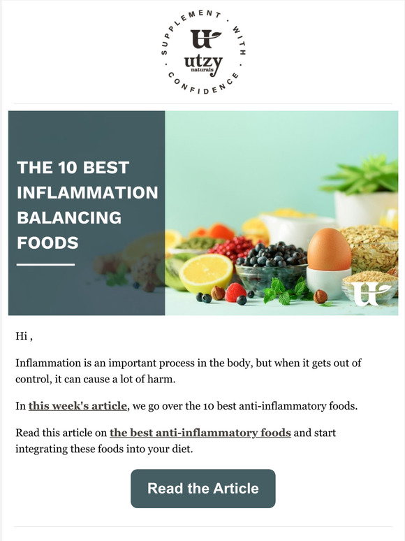 Utzy Naturals The Best AntiInflammatory Foods Milled