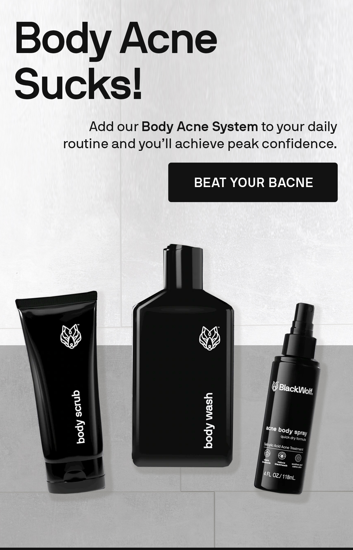 Black Wolf Nation Beat Acne the Black Wolf Way Milled