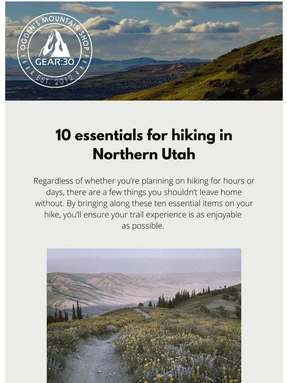 10 essentials for hiking in Northern Utah