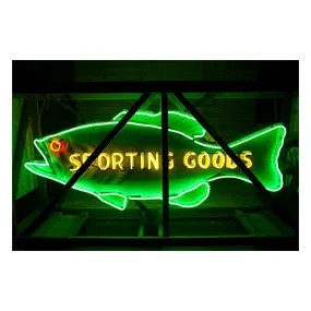 9' Sporting Goods Bass DS Porcelain Neon Sign TAC 8.9