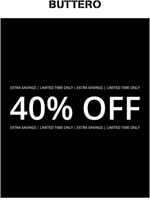 Last chance for the Buttero Sale _ 40% off