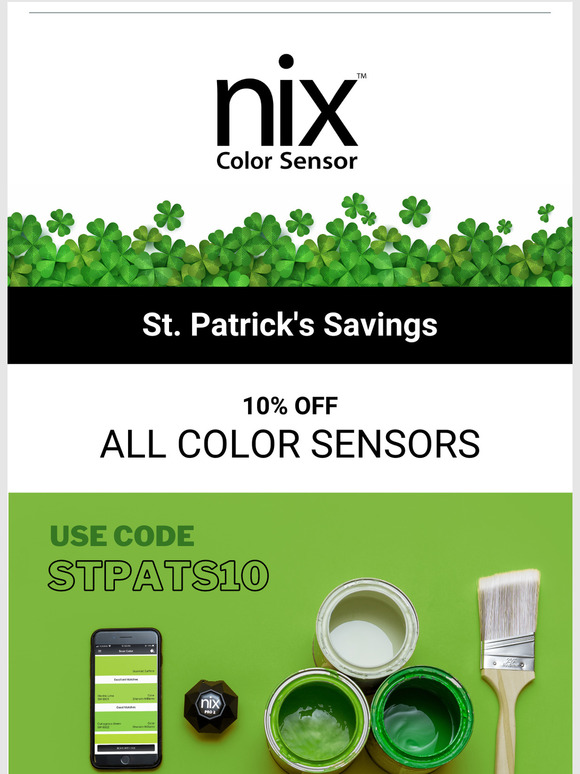 St. Patrick's savings on Nix color matching tech