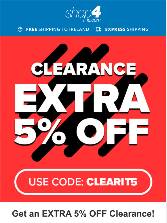  Extra 5% OFF Clearance!