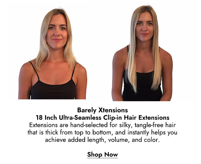 Barely Xtensions 18 in Seamless Clip-in Hair Extensions