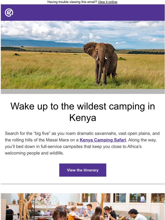 Camp in Kenya + 10 workation picks