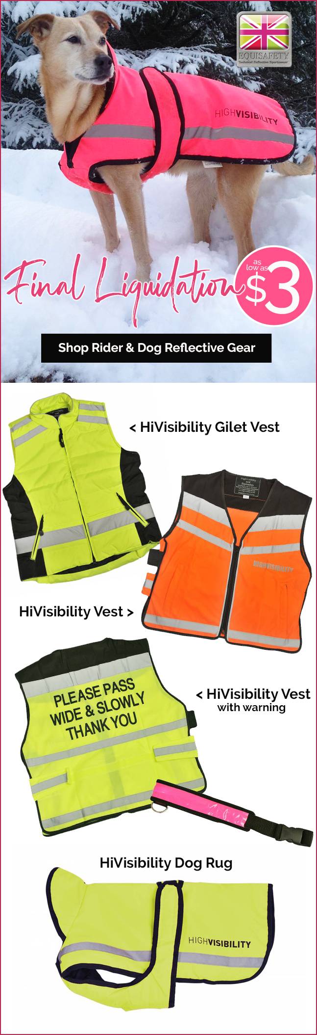 HorseLoverZ Final Liquidation! Reflective Gear NOW as low as 3 Milled