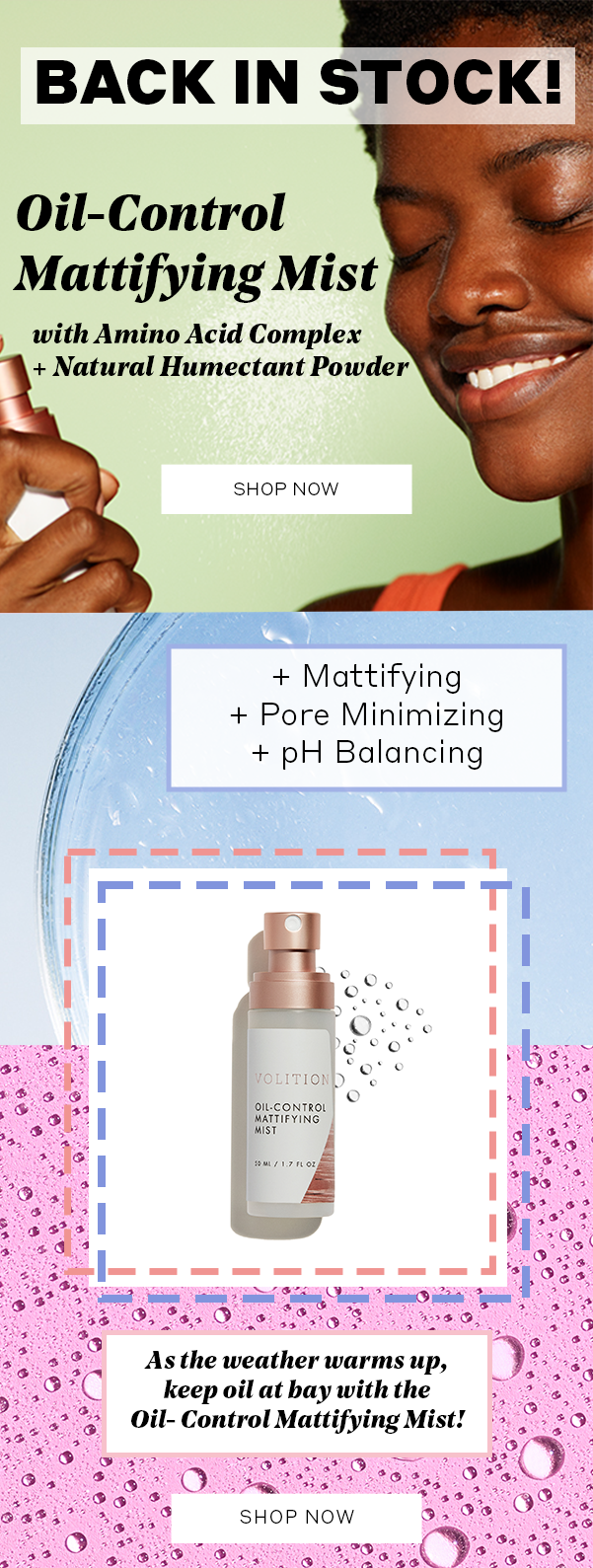 Volition Beauty OilControl is BACK IN STOCK! Milled