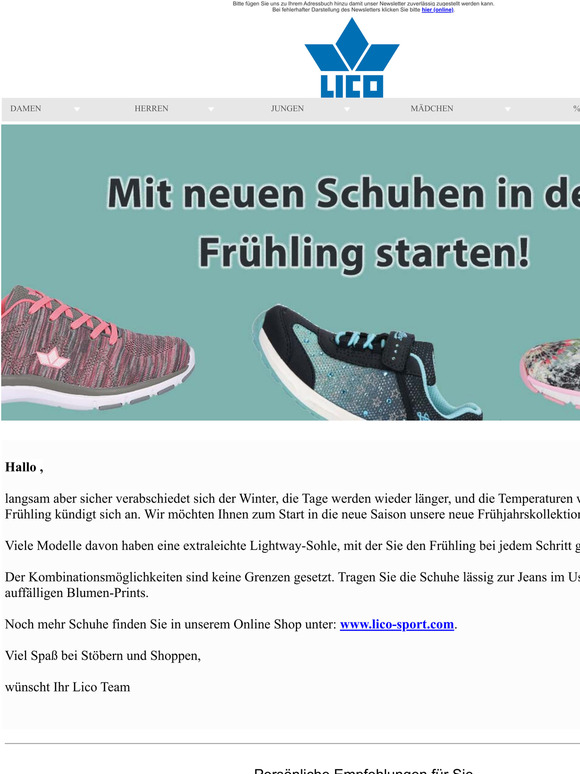 Mit neuen Schuhen in den Frhlingstarten