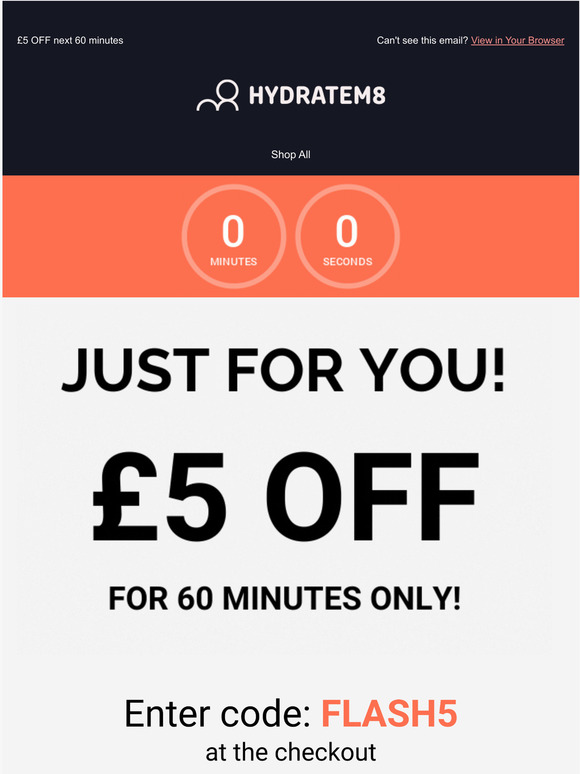 60 Minute Flash Sale!