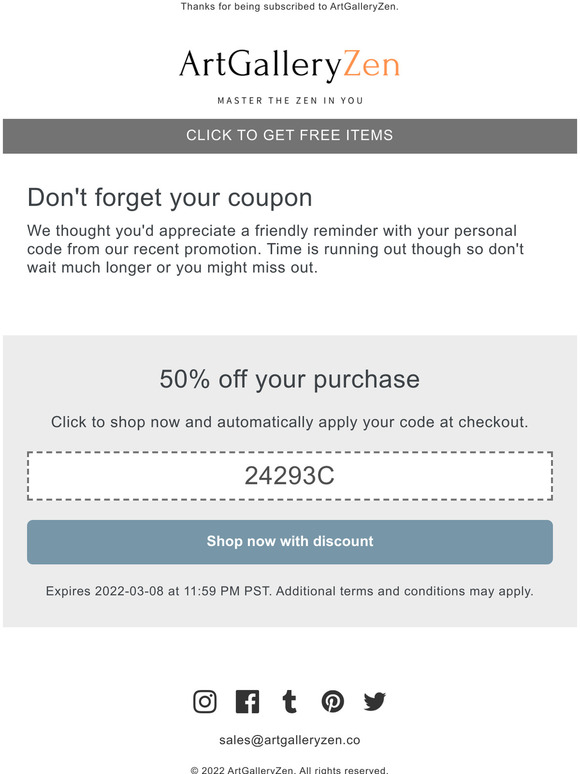 Expiring soon: Don't forget to use your coupon