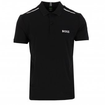 Black & White Paddytech Polo Shirt