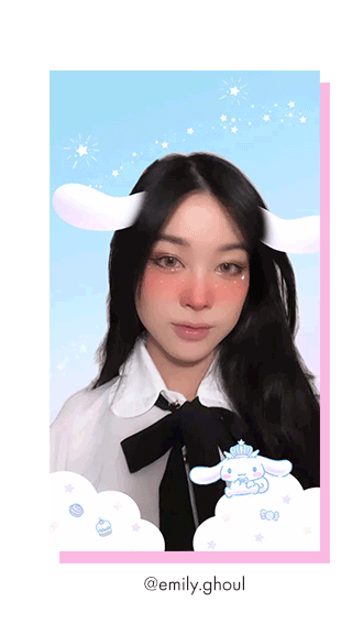@emily.ghoul GIF using the Cinnamoroll birthday filter