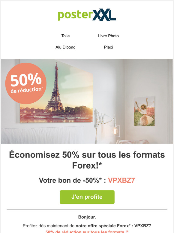 50% rduction sur tous les tableaus Forex.