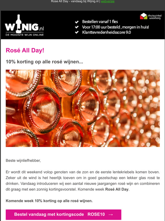 Ros All Day - 10% korting op alle ros wijnen - bij Wijnig.nl